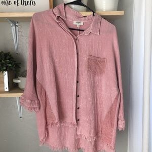 Pink button up!